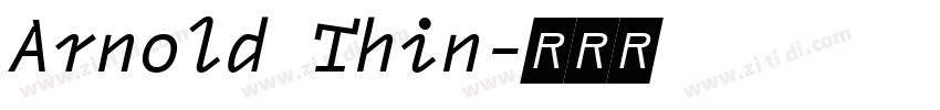 Arnold Thin字体转换